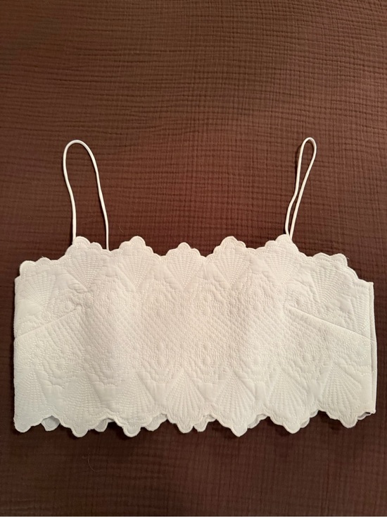 Ulla Johnson Tops - Ulla Johnson White Scallop Embroidered Crop Top